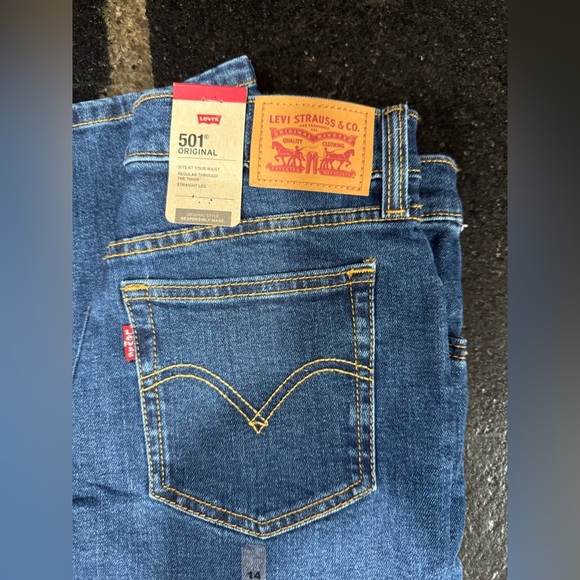 Levi’s 501 Original Skinny Jeans – Big Girls Size 14 – Adjustable Waistband NWT - Picture 2 of 16
